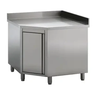 Eckschrank Edelstahl 1 Tür 1000/1000x700x(h)850mm Aktuell