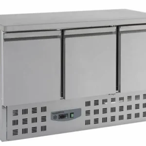 Kühltisch Edelstahl - 3 Türen - 1360x700x(h)870mm Bestpreis