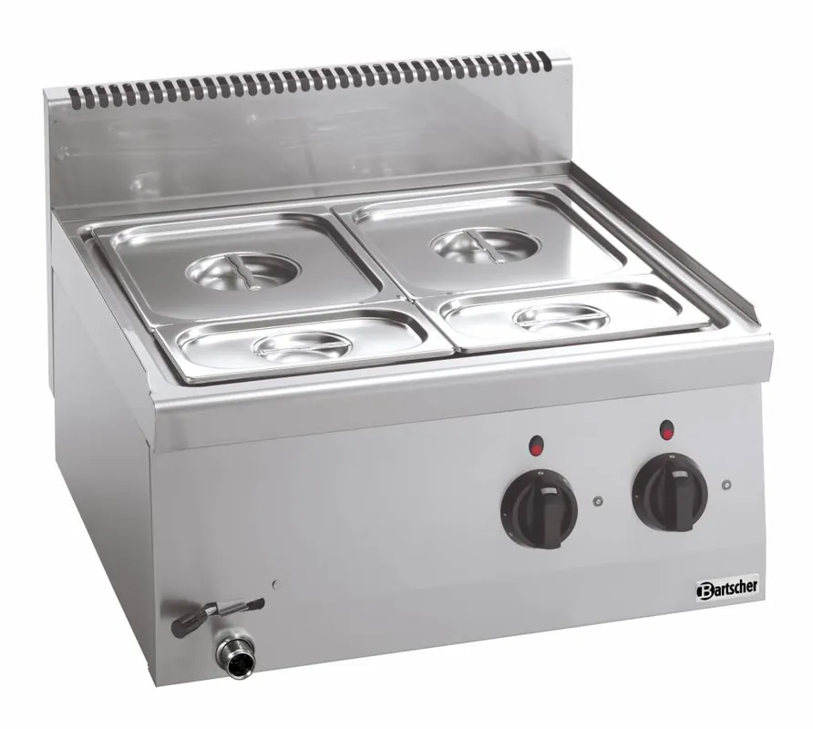 Markenprodukt Elektro-Bain Marie- 1x1/1GN + 2x1/4GN - 600x600x(h)290mm