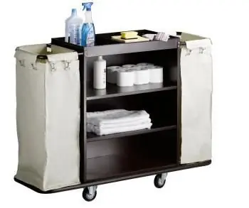 Aktuell Zimmerservicewagen XXL - Wäschesäcke abnehmbar - 1420x450x(h)1120 mm