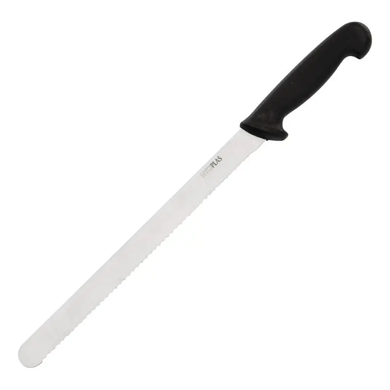 Mega-Angebot Fleischmesser gezahnt - Griff Schwarz - 300mm