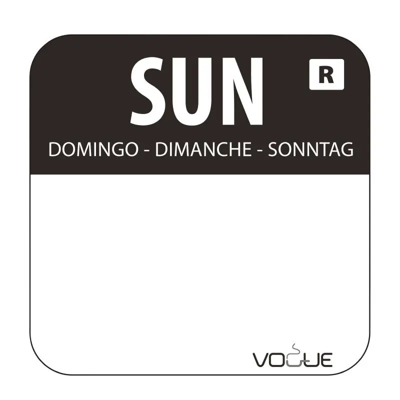 Jetzt Kaufen Sticker Sonntag - Schwarz