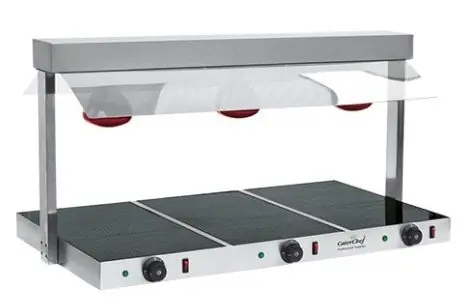 Expressversand Keramik-Wärmeplatte mit Brücke - 3x GN1/1