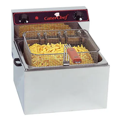 Elektro-Friteuse - Edelstahl - 10L - Heizkörper herausnehmbar - 29(h)x53x37cm Sofort Bestellen