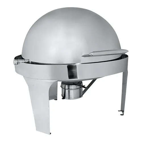 Kracherpreis Chafing Dish mit roll-top Deckel - Edelstahl - Rund - Ø53cm