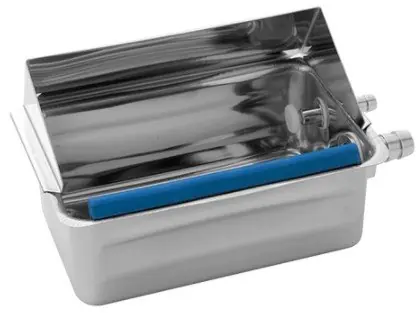 Must-Have Eisportioniererspüle - Tischmodell - Edelstahl - Wasserzu- und Ablauf