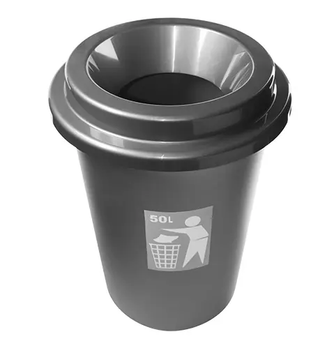 Abfallbehälter - Kunststoff - Grau - 50L Neu Im Sortiment