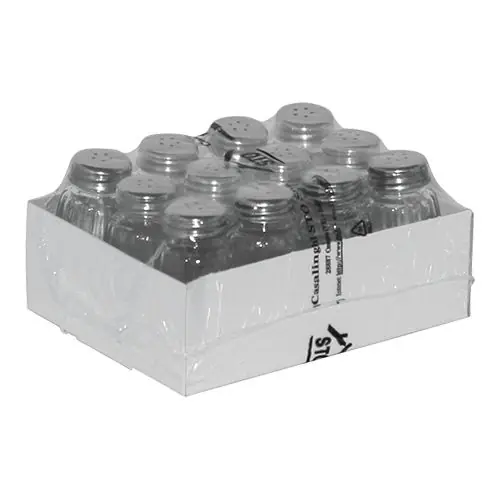 Schnäppchen Pfefferstreuer - Edelstahl/Glas - 12 Stück - 8cm