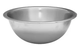 Rührschüssel - Edelstahl - flachem Boden - 6L Begrenztes Angebot