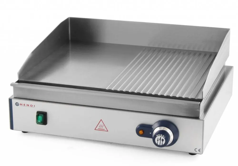 Grillplatte - glatt-gerillt - 230V-2,4kW - 550x380x(h)240mm Online Kaufen