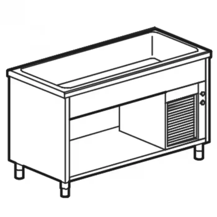 Super-Preis Kühlwannen-Element auf offenem Schrank, 4x GN 1/1