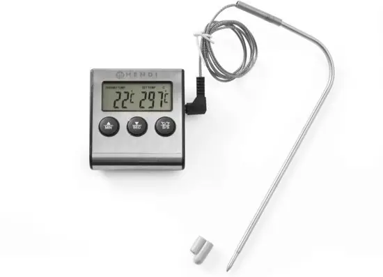Zertifiziert Bratenthermometer mit Timer - -50°C bis 250°C