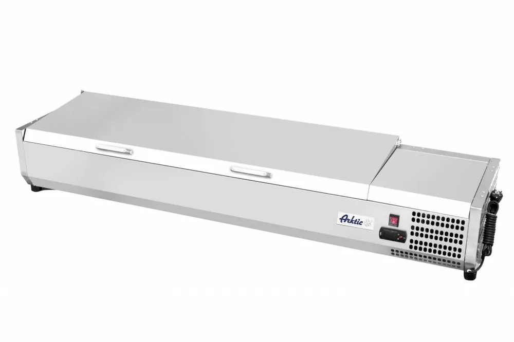 Begrenztes Angebot Edelstahl Aufsatzvitrine - Edelstahl Deckel - Geeignet für 1/3 GN Behälter - Erhältlich in 5 Größen