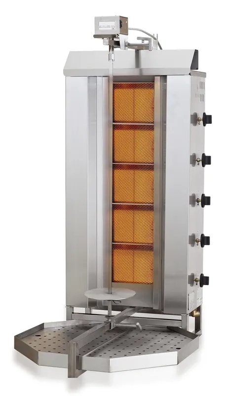 Heißes Angebot Gyrosgrill Gas- 5 Heizzonen - 16,1kW - 565x600x(h)1280mm