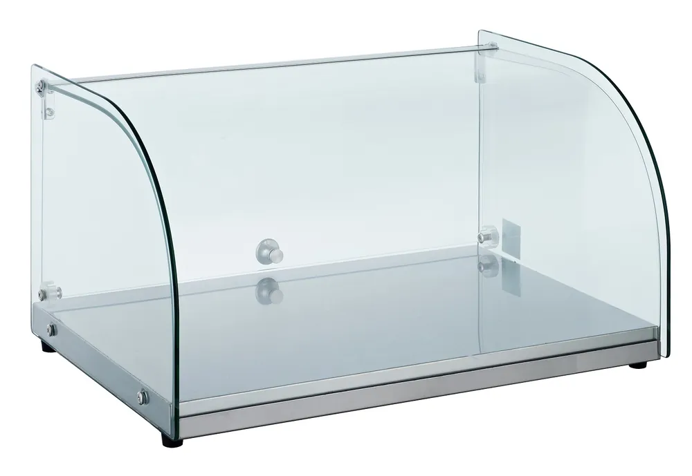 Schnäppchen Vitrine - Glas gebogen - 25 Liter - 554x376x(h)305mm