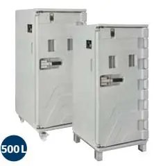 Nur Heute Isoliercontainer Serie Cargo - Mit Rädern - 500 Liter - -30° bis +100°C - 715 x 850 x (h) 1675 mm