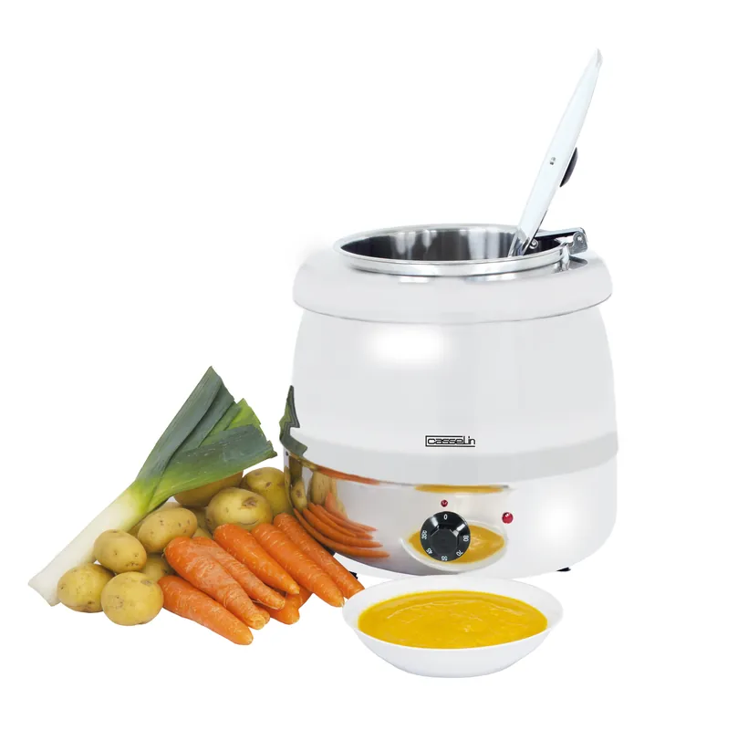 Suppenkessel Edelstahl 9 Liter - 400W - Ø340x(H)370mm Neuheit