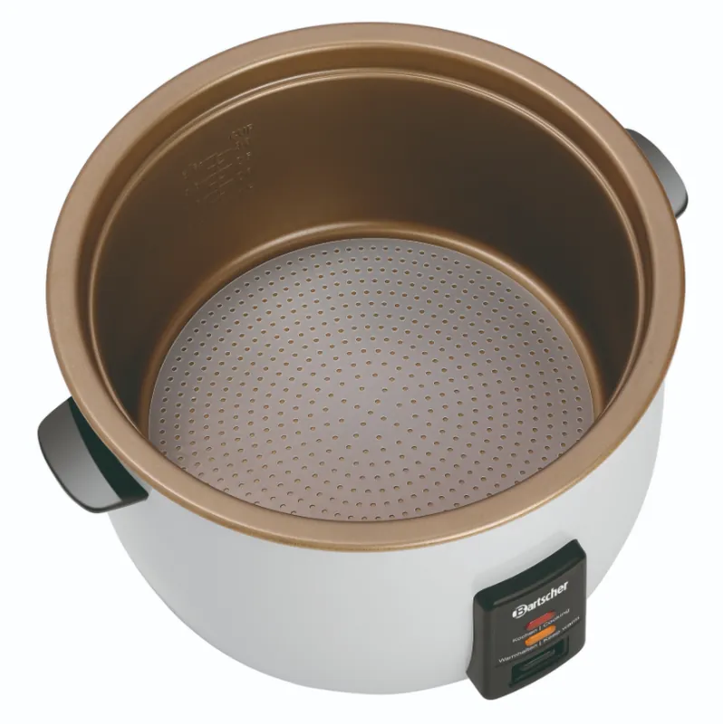 Neu Reiskocher Weiß 8 Liter - 1,95 kW - 25-40 Portionen - 445x400x (H) 365mm