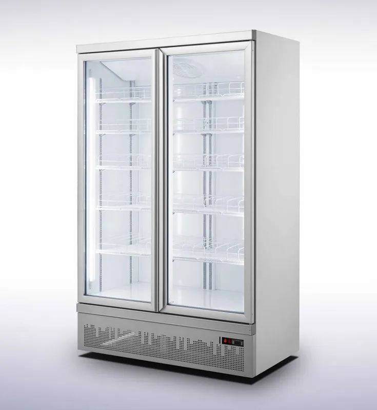 Wochenendangebot Kühlschrank - 2 Glastüren - 1000 Liter - 4 Rollen - 1253x710x(h)1997mm