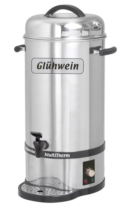 Edelstahl Glühweinspender - Ø270mmx(h)610mm - 20 Liter Sonderaktion