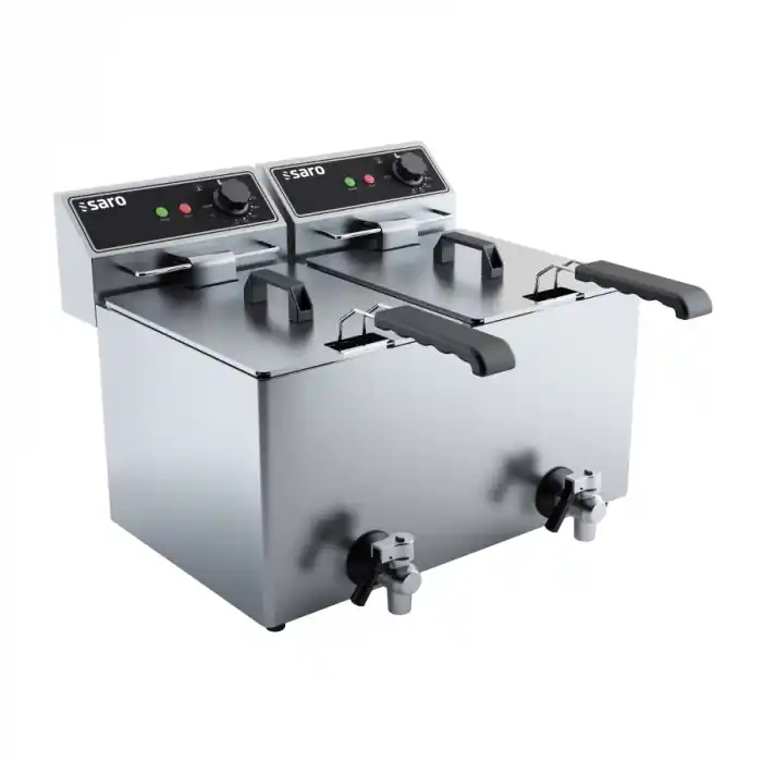 Fritteuse 2x 3 kW 2x 8 Liter B 590 x L 420 x H 387 mm Günstig
