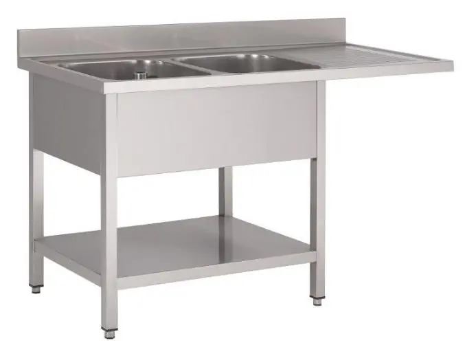 Spültisch Doppelbecken links 1600x700(H)x850mm Neue Ware