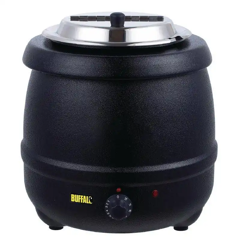 Solange Der Vorrat Reicht Suppenkessel Edelstahl - 400W/230V - 10L - Schwarz