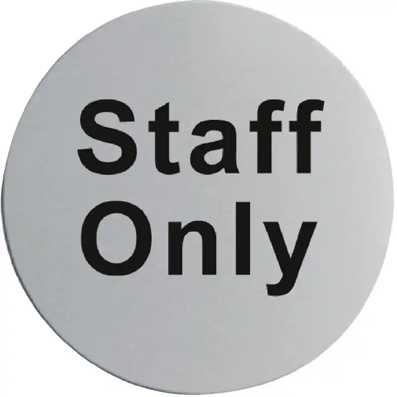 Top-Angebot Edelstahltürschild "Staff Only"