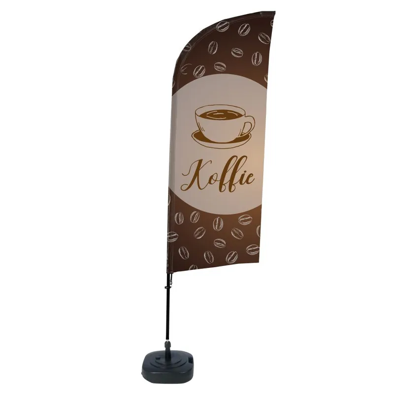 Preisreduziert Beach Flag Komplettset Kaffee