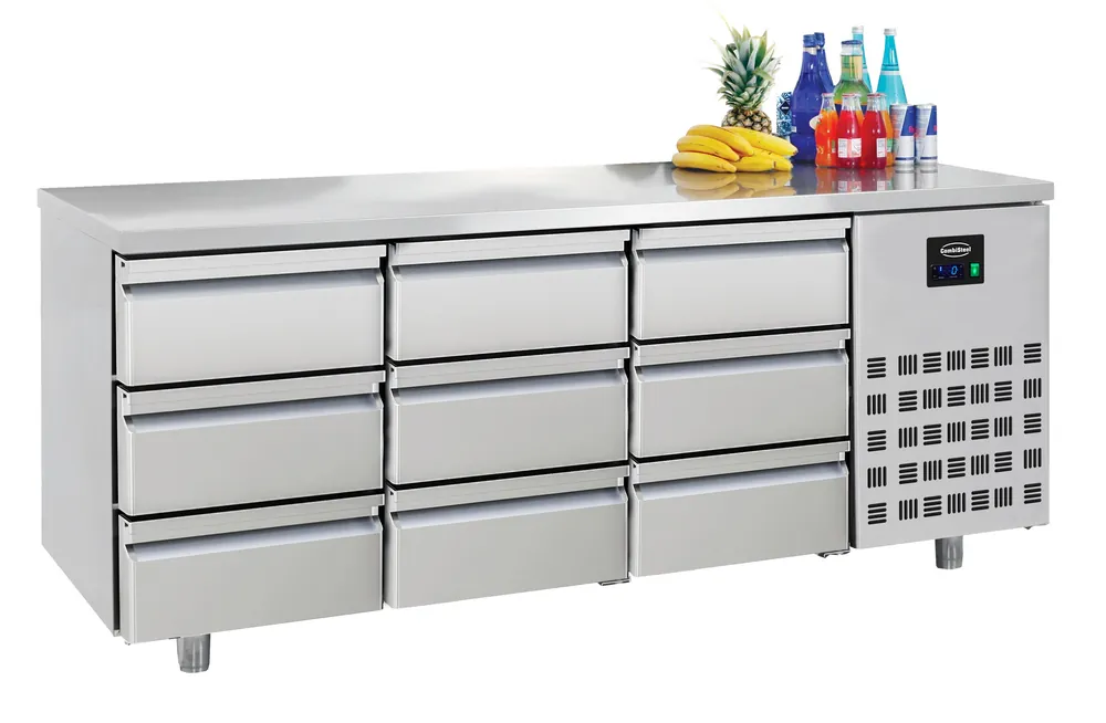700 Kühltisch mit 9 Schubladen 474 Liter - 1865x700x(H)850mm Markenware