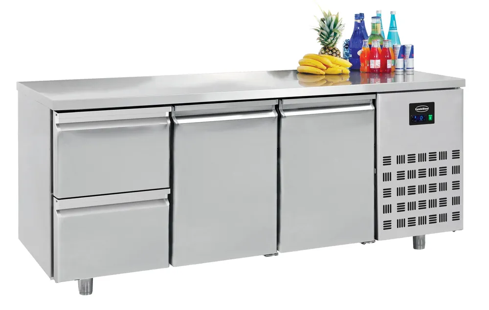 Abverkauf 700 Kühltisch 2 Türen+ 2 Schubladen 474 Liter - 1865x700x(H)850mm