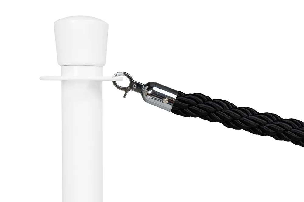 Neu Im Sortiment Absperrkordel Gedreht Schwarz - Länge 150cm - Chrom