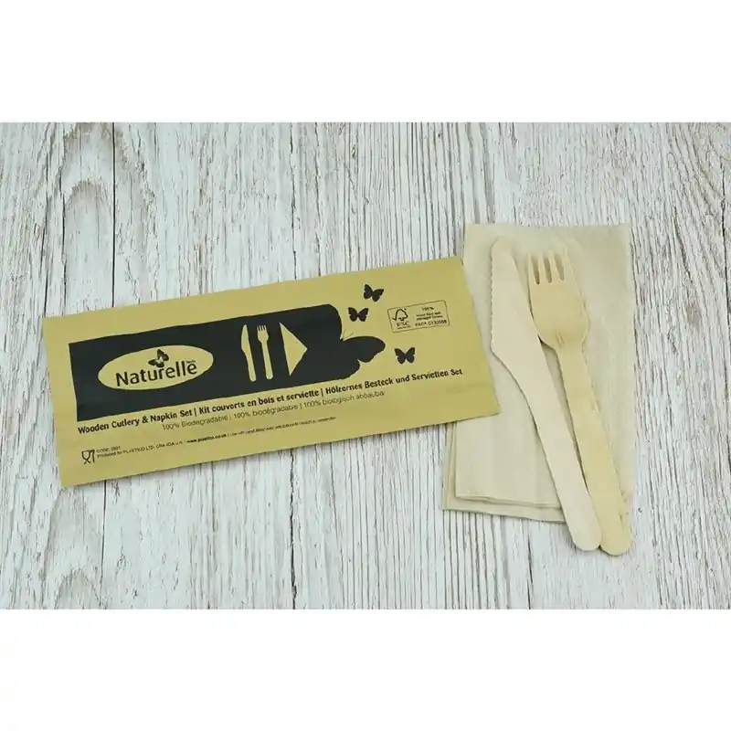 Online Kaufen 3-in-1-Holzbesteck einzeln verpackt - 250 Stück