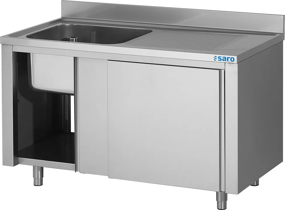 SARO Spülschrank, Schiebetüren, 1600mm, 2 Becken links Must-Have