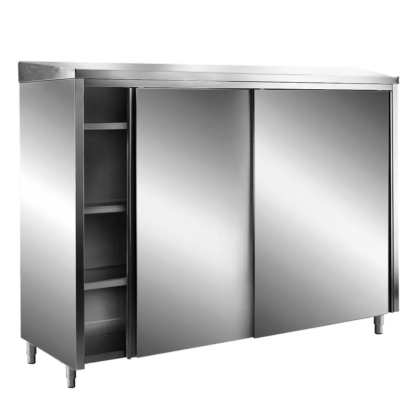 Ausverkauf SARO AISI430 Lagerschrank,Schiebet.,Schrägdach 1600x700