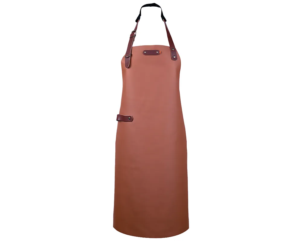Wochenendangebot Lederschürze 82cm - Umhängeband - Cognac