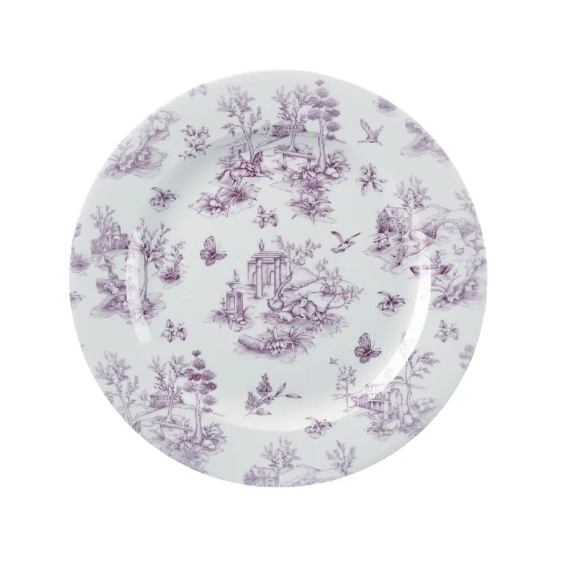 Churchill Vintage Prints Teller, Cranberry-Toile-Druck, 305 mm, (6 Stück) Neue Kollektion