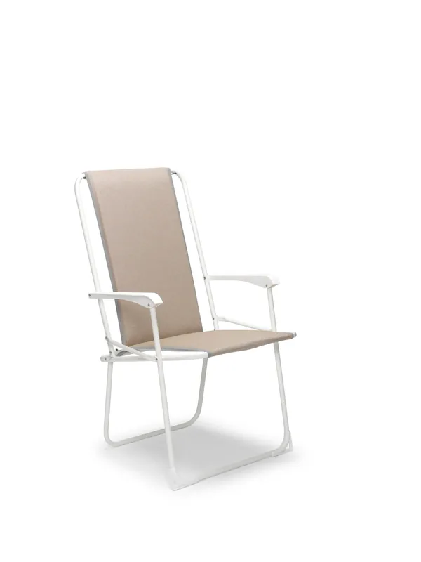 Sonderangebot Chiemsee Klappstuhl Camping Hochlehner Weiß - Beige
