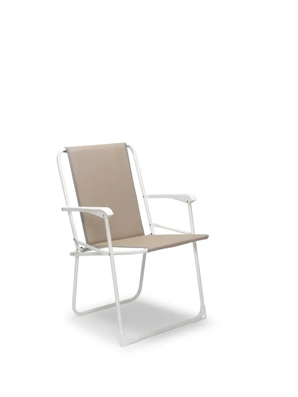 Must-Have Chiemsee Klappbarer Campingstuhl Weiß - Beige