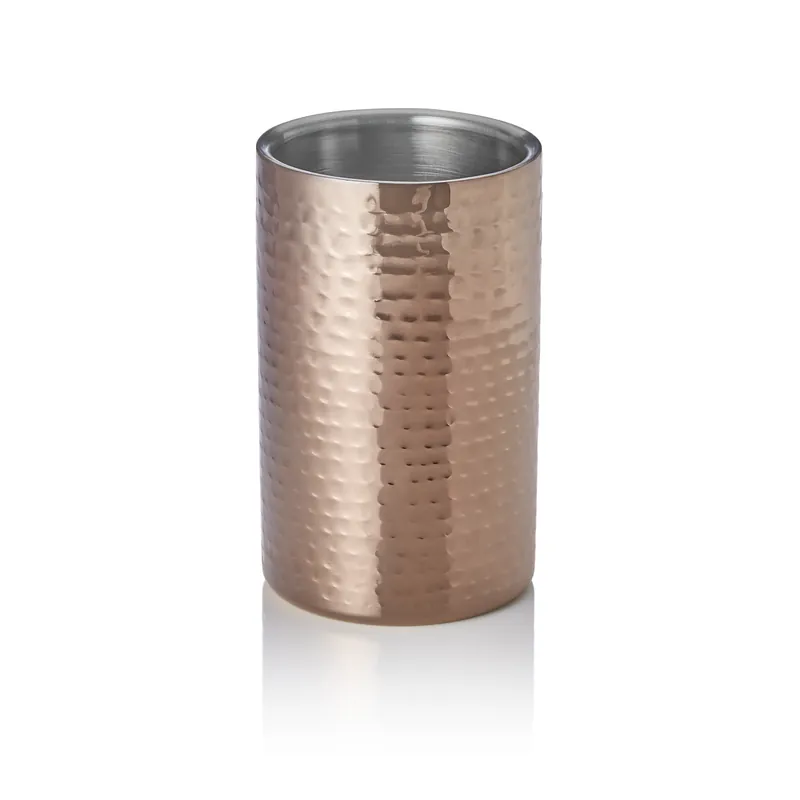 Flaschenkühler - Ø 12 cm - Höhe 19 cm - gehämmert - bronze Saisonangebot