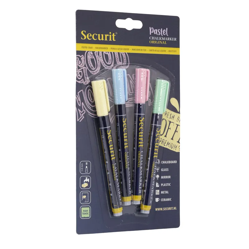 Wochenendangebot Original Kreidemarker-Set mit vier Pastellfarben, 1–2 mm