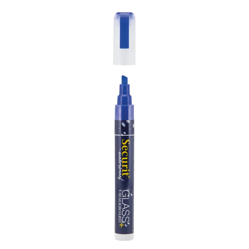 Markenware Wasserfester Kreidemarker, Keilspitze, blau, 2–6 mm