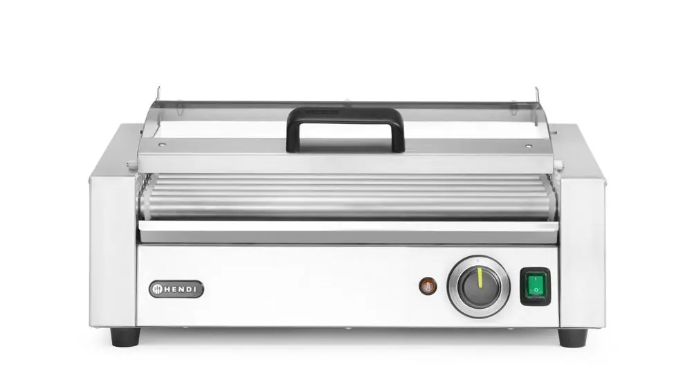 Rollengrill - 1-Zone mit Energiesparabdeckung - 9 Rollen - 230V/790W - 566x450x(H)259mm Knallerangebot