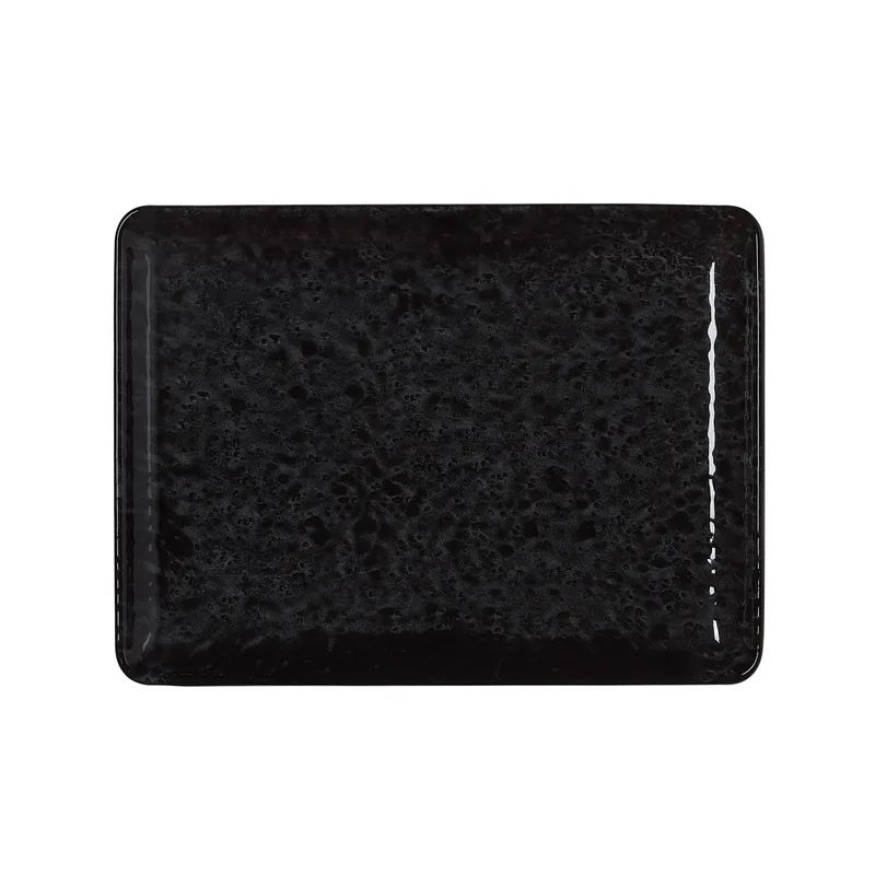 Aktuell Teller Set VIDA NIGHT, flach, 23 x 17 cm, night, Set á 6 Stück, Porzellan