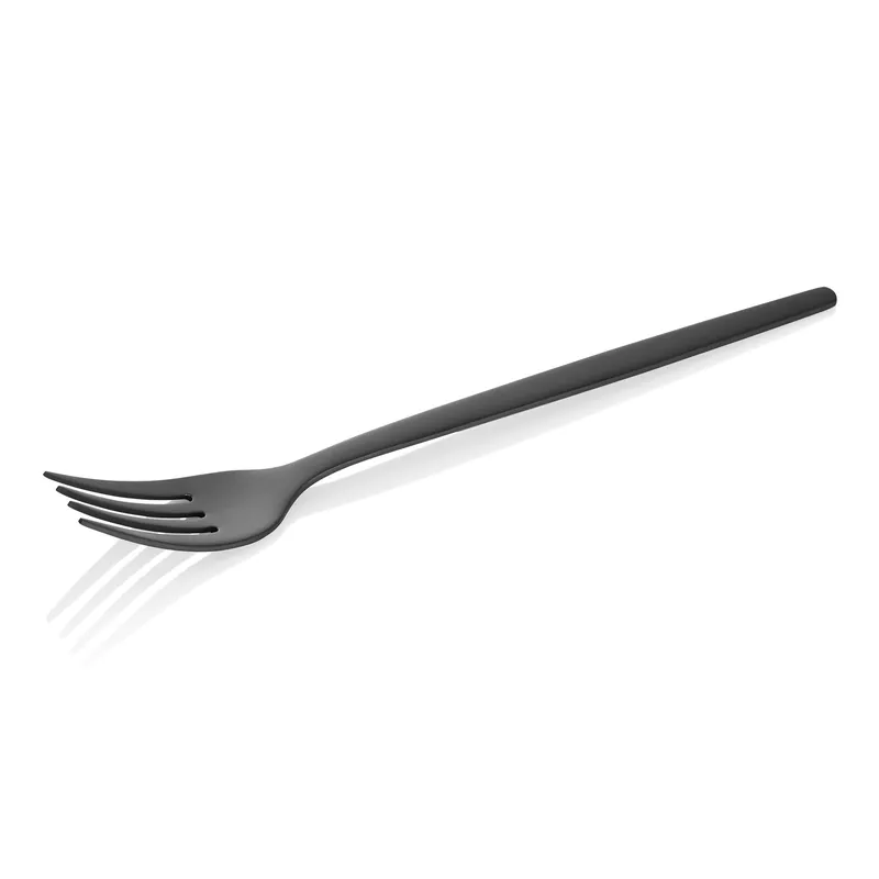 Menügabel Set ALEX BLACK, mit schwarz, matter PVD Beschichtung, 21 cm, Set á 12 Stück, Chromnickelstahl 18/10 Sonderangebot