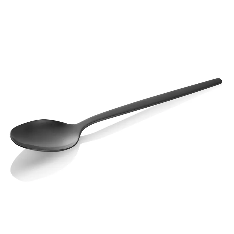 Menülöffel Set ALEX BLACK, mit schwarz, matter PVD Beschichtung, 21 cm, Set á 12 Stück, Chromnickelstahl 18/10 Top-Angebot