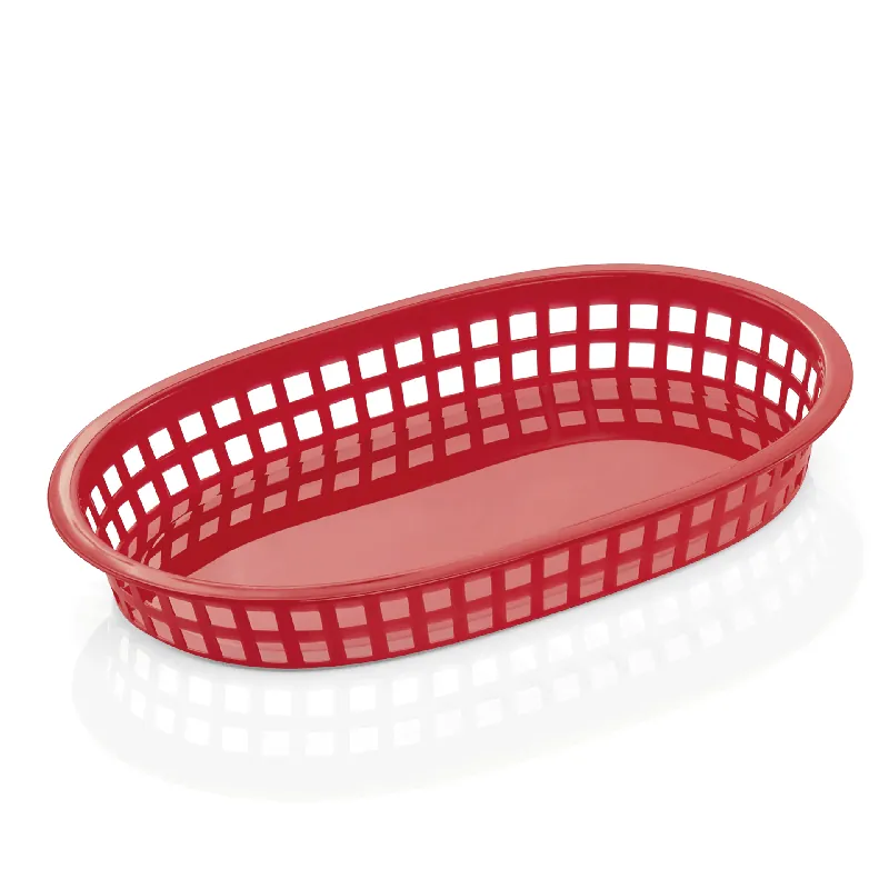 Tischkorb Set, 27 x 17,5 x 8,5 cm, Set á 12 Stück, rot, Polypropylen Billig