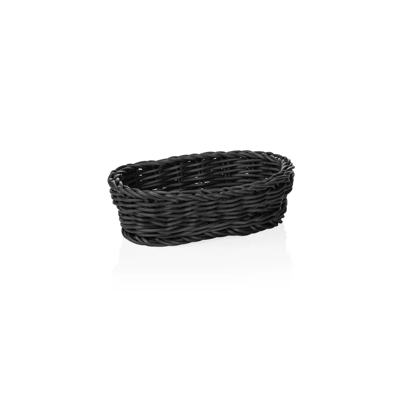 Schneller Versand Korb WEAVER PRO Tischkörbe, 19 x 12 x 6 cm, oval, schwarz, Polypropylen