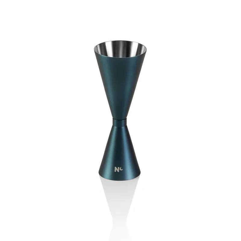 Slim Jigger NOCTURN, 3/6 cl, Ø 5 cm, Höhe 13 cm, blau matt, Chromnickelstahl 18/8 Garantierte Lieferung