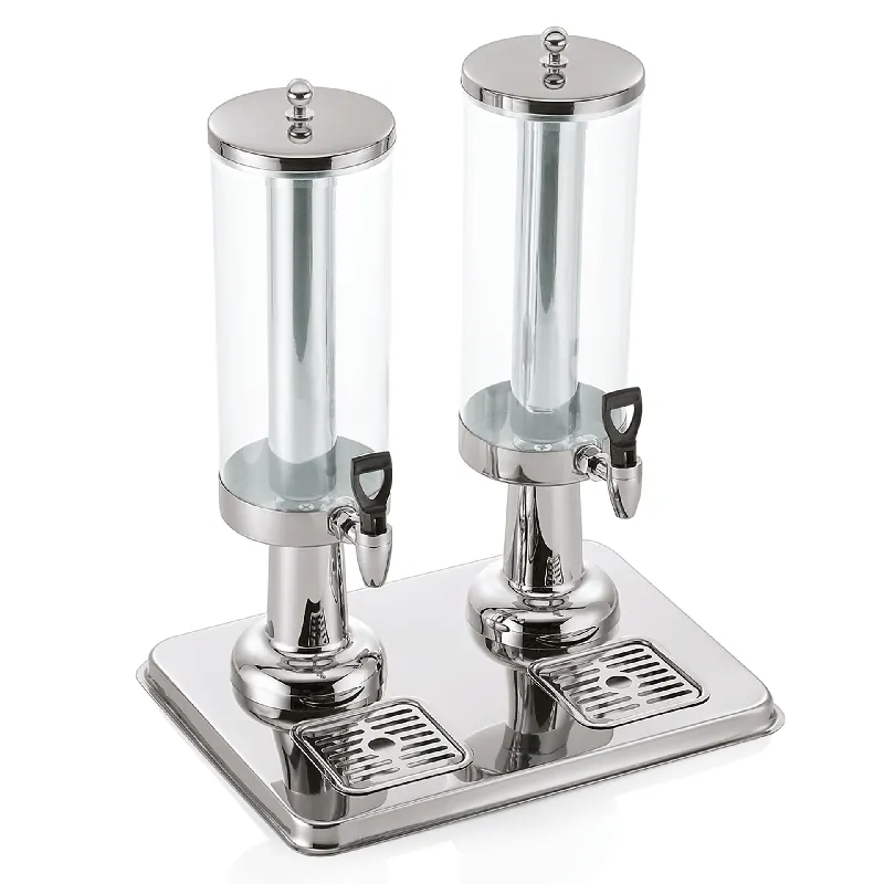 Super-Preis Getränkedispenser, 2+3 ltr., 41,5 x 31,5 x 50 cm, Chromnickelstahl, Polycarbonat
